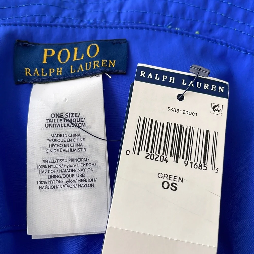 Polo Ralph Lauren Men’s Reversible Hats Green/Blue One-Size NEW - Picture 7 of 8